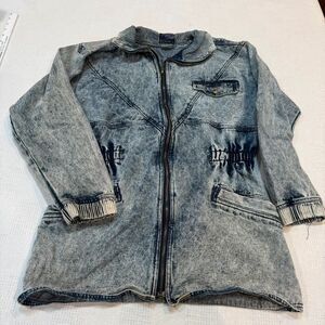 Baccini Vintage Acid Wash Jean Jacket Size M